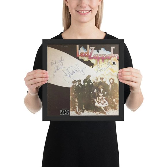 Led Zeppelin II Framed signed album REPRINT - Picture 1 of 1